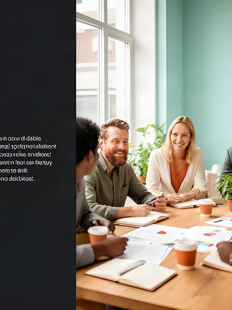 Consultantenteam in overleg aan een houten tafel in een kantoor in Krommenie